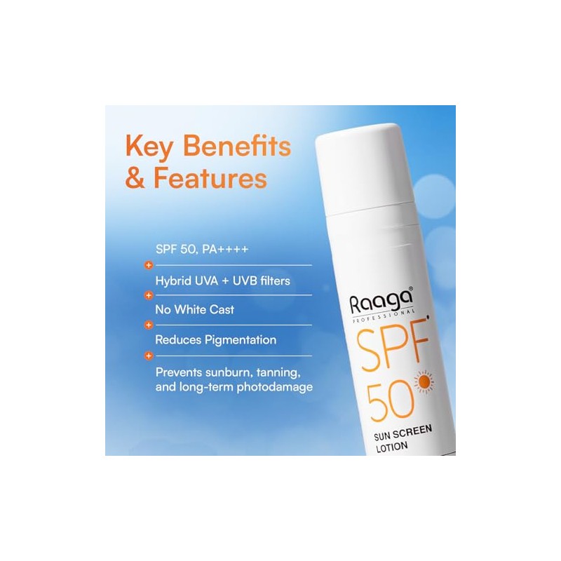Raaga Professional Loción Protectora Solar Raaga Fps 50 De Amplio