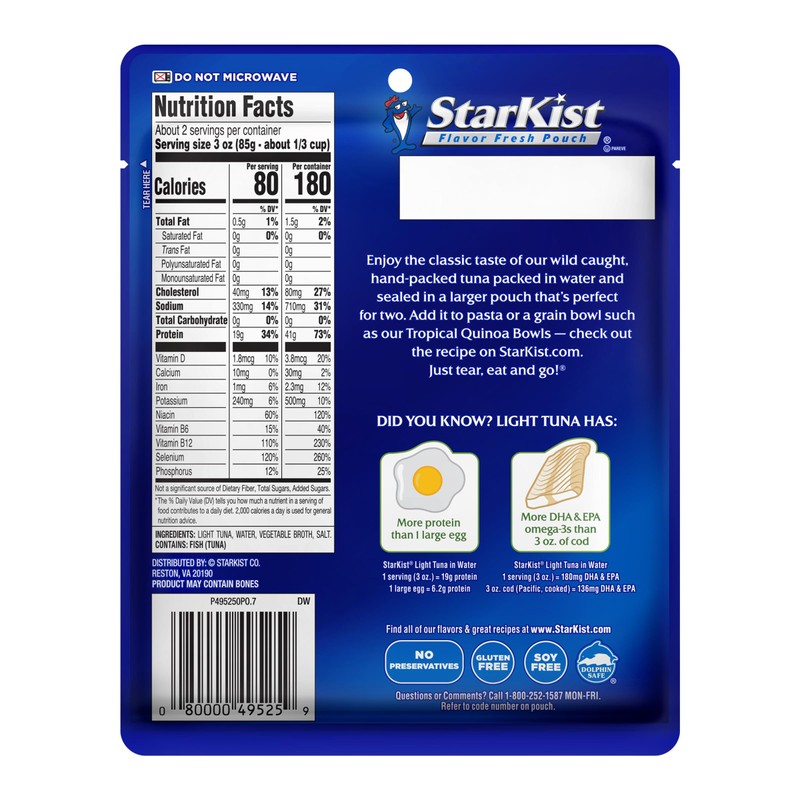 StarKist Light Tuna in Water Pouch (6.4 oz - 1