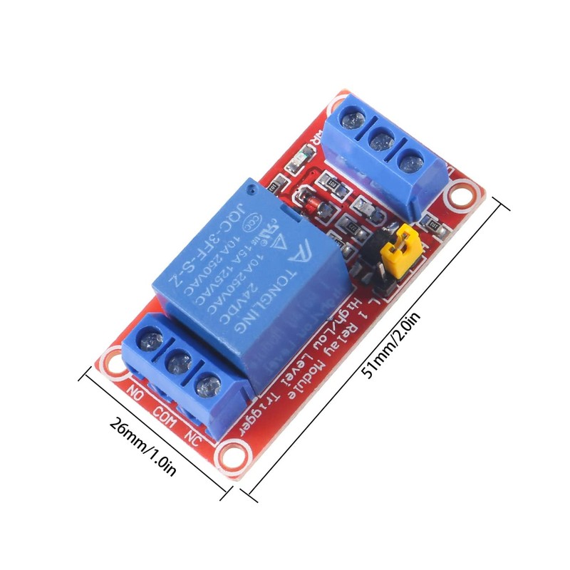 GTIWUNG 10 pieces 1 channel 24 V relay module, relay