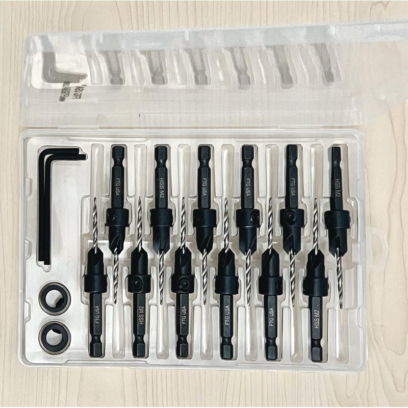 FTG USA Countersink Drill Bit Set 12 Pc #4 (7/64")