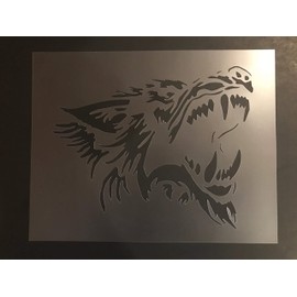Wolf Stencil #2 Reusable 10 mil Thick 8in x 10.5in sheet