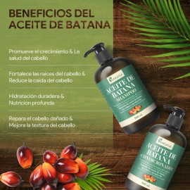 Kaisasa Aceite De Batana Champús Y Acondicionadores Kit, Cabello Acondicionador, Eficaz Contra La Caída Del Cabello, Ingredientes Orgánicos Saludables, Para Hombres Y Mujeres