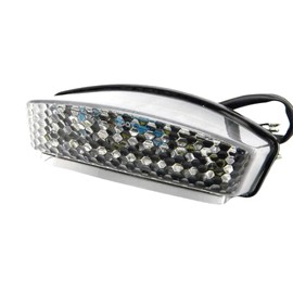 iTobest Integrated LED Tail Light for Ducati Monster 400 600 620 695 750 800 900 1000 S2R S4 S4R S4RS 1994-2008 (Red/Amber, Clear Lens)