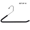 HUJI Heavy Duty Open Ended Easy Slide Chrome Trouser Hangers