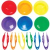 Baker Ross FC936 Plastic Tweezers and Sorting Trays, 6 Pack,