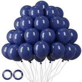 Voircoloria 105pcs Navy Blue Balloons 12inch Dark Blue Balloons for Birthday Graduation Baby Shower Anniversary New Year Party Holiday Decorations
