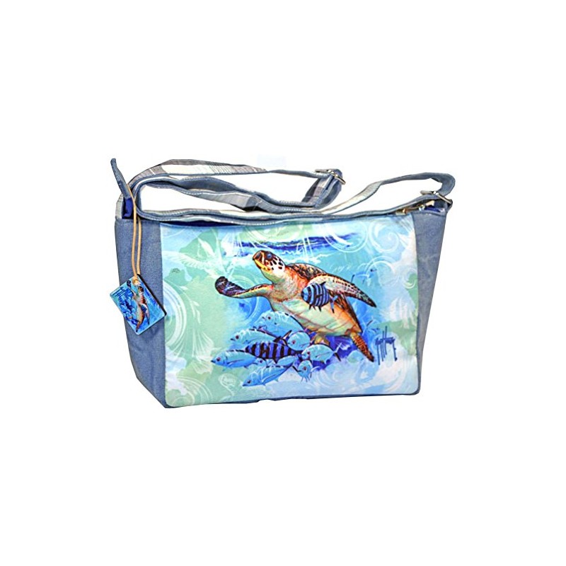 chavo Harvey - Bolso bandolera con diseño de tortuga azul