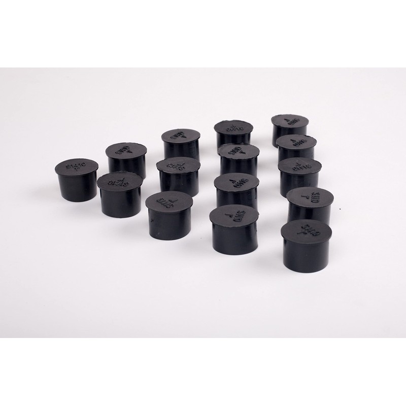 Pool Fence Hole Cover Deck Patio Ground Caps (15, Black)