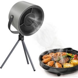 Unbranded Portable Desktop Range Hood - 3 Speed Kitchen Exhaust Fan with 5 Filters 1200 Pa