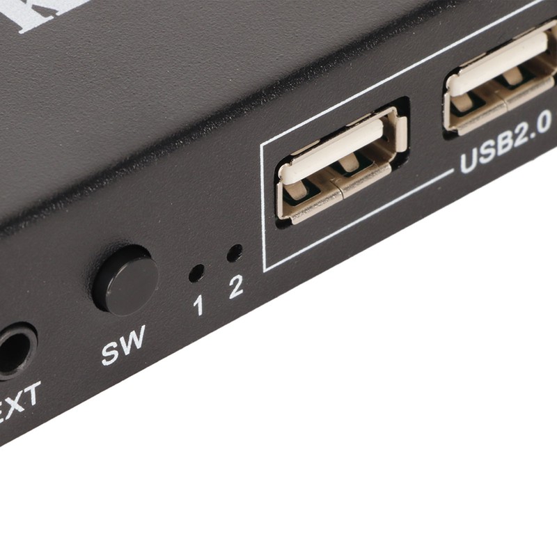 DisplayPort KVM Switch 2 Ports 4K 60Hz Dual Mode Aluminum