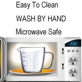 Goeielewe Glass Measuring Cup with Spout, Heat Resistant Borosilicate Glass Measuring Cups Pitcher with Handle, Graduated Beaker Mug for Cooking Baking, Microwave Safe (2 Cup/ 16 Oz/ 500 Ml)