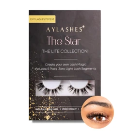 Aylashes Lite Collection The Star Maxi False Eyelashes, Natural, Single, Fake Lashes Suitable for Beginners, 10-12 mm