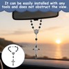 Steering Wheel Rosary Charm, Black Classic Icon Symbolic Disc Pendant,