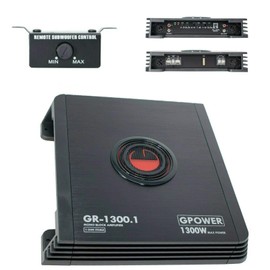 Gravity GR1300.1 Monoblock Amplifier 2 Ohm Stable 1300W Class AB Technology with LED Indicator | Overload, Thermal, Short Circuit Protection | Power & Protection Indicator