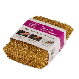Homiez Luxury Lurex Shiny Cushion Cleaning Sponge, Scourer, Pot Sponge, 13 x 8 x 2.5 cm, Made in Germany.