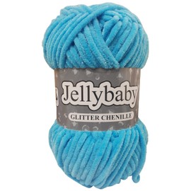 Cygnet Jellybaby Glitter Chenille Chunky Knitting Yarn (Topaz 019)