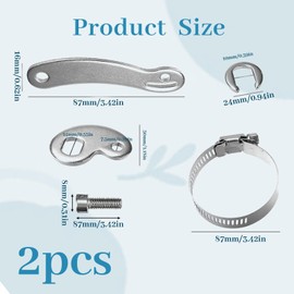 Torque Arm Conversion Kit,2 Sets E Bike Conversion Kit,Universal Torque Arm Conversion Kit for Ebike,Electric Bicycle Kit,Electric Bicycle Torque Arm Set,Protective Accessories,Ebike Motor Arm