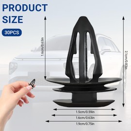 30Pcs Car Body Retainer Clips for 10116060 MG ZS MG3, Car Rear Boot Parcel Shelf Clips, Tailgate Handle Rod Clips, Boot Load Cover Car String Cord Clips Retainers Mounting Clips,Car Trim Clips