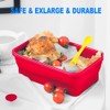 FUSMYE Extra Large Collapsible Silicone Food Storage Containers With Lids,