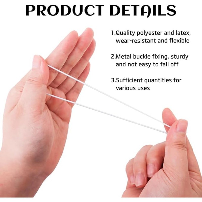 Pack of 20 Elastic Barbed Cord 40 cm Elastic Band