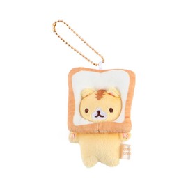 Pokinge 1Pcs Bread Cat Pendent Keyring Cute Toast Cat Keychains Cartoon Hanging Ornaments Japanese Cute Cat Creative Gift, Yellow, One Size