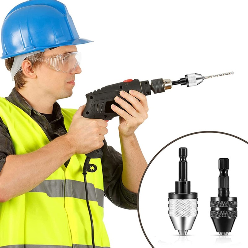 Yitaocity 2Pcs 1/4 Inch Hex Shank Keyless Drill Chuck Bit