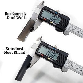 KnuKonceptz Blue 1" (25mm) 0 Gauge 3:1 Heat Shrink Tubing w/Adhesive Glue - 10 Pack -