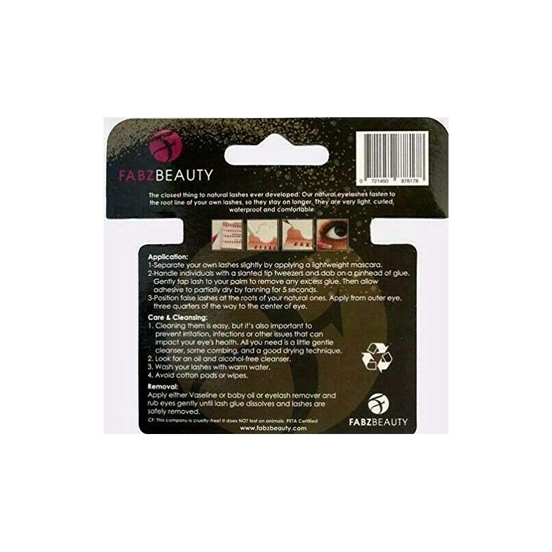 Individual False Durable lash Knotted Eyelashes Fabz Beauty (Long 12