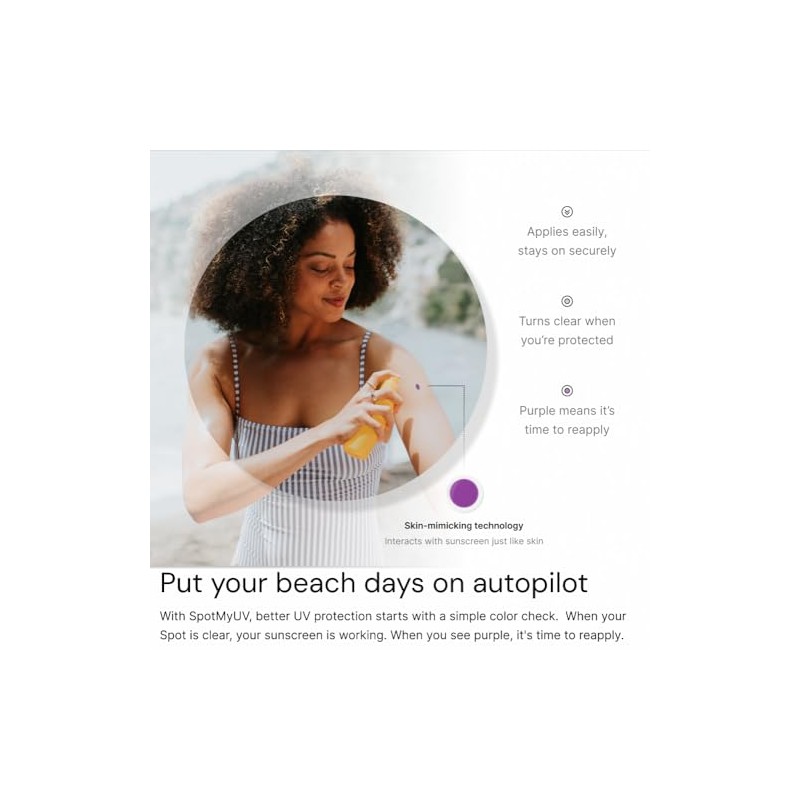 SpotMyUV UV Detection Stickers - Know When to Reapply Sunscreen