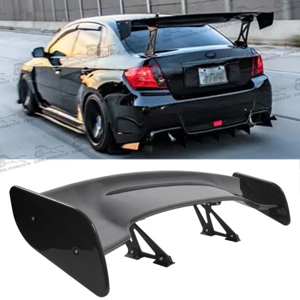DREAMIZER Carbon Fiber Look GT Style Car Rear Trunk Lip