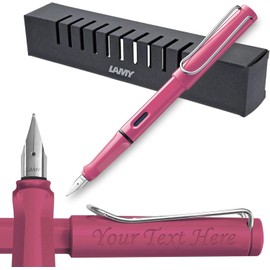 Lamy Safari Pink Fountain pen + Engraving (Medium nib)