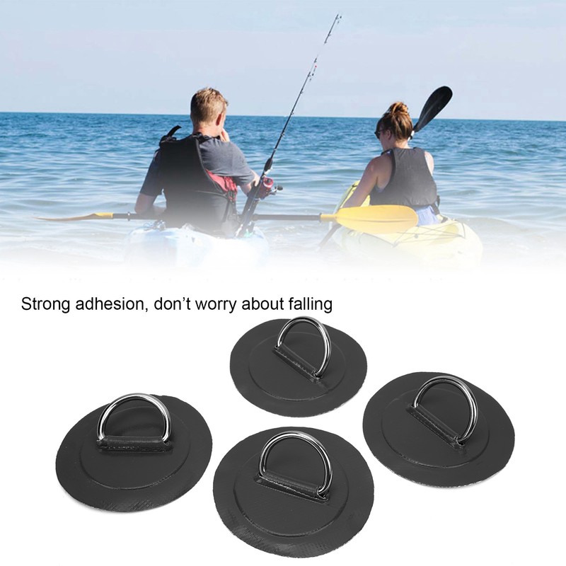4 Pcs Inflatable Boat DRing Pad Patch PVC Durable Marine