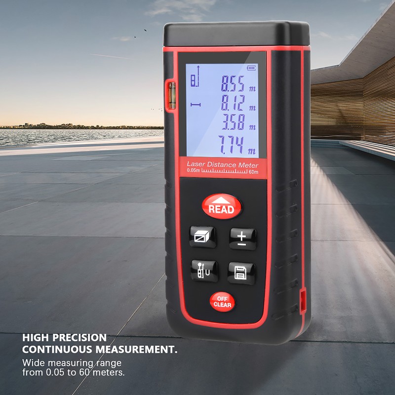 LCD Display rz-s 60M Laser Distance Meter Measurer Distance Measuring