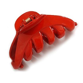 Avalaya Large Orange Acrylic Hair Claw - 95mm Across