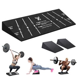 Squat Wedge Block, 3pcs 1 Large And 2 Portable Wedges, Slant Board for Squats, Weightliting Knees Exercise Home Gym Training