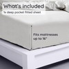 Bambaw 100% Viscose Derived from Bamboo Fitted Sheet Queen Size,