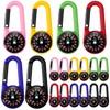 Heveer Compass with Carabiner Hook Compass Keyring Colourful Mini Compass