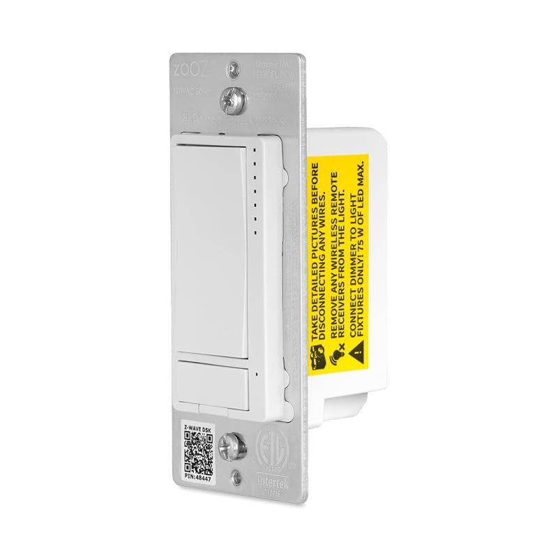 Zooz Z-Wave Long Range Double Switch (White) ZEN30 800LR for