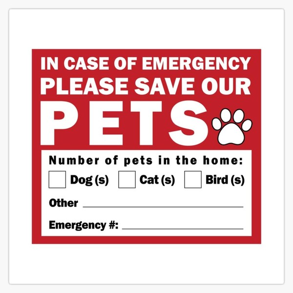 Please Save Our Pets. Please Rescue My Pet Window Decal