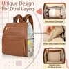 Omanmoli Diaper Bag Backpack Leather Large Baby Diaper Bag Essentials
