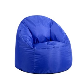 Urban Lifestyle Structured Canvas Round Back Bean Bag Chair, Royal Blue (NK658242)
