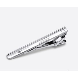 Trust Contact Tie Clips, Set of 4, Silver, Stylish, Stainless Steel, For Business, Ceremonial Occasions, stainless steel, No Gemstone