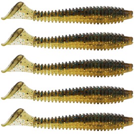 MITOBASS Paddle Tail Swimbaits 3inch Yellow