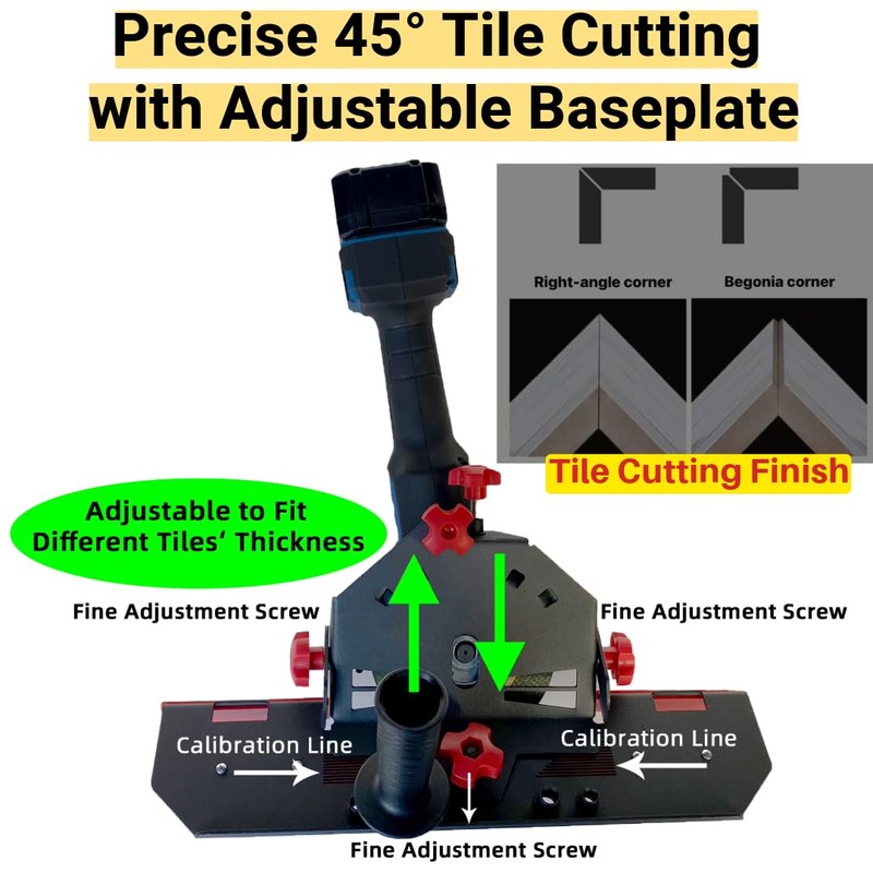 45 Degree Tile Chamfering Tool, Angle Grinder Tool for Tile