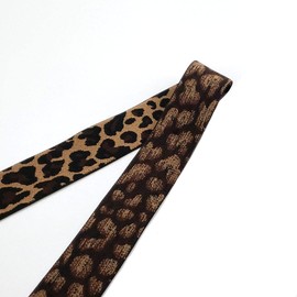 Suncoolla 5M 30mm Wide Leopard Print Elasticband Sewing Webbing Band for DIY Garment Accessories Or Making Headband