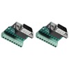 TA-VIGOR 2pcs D-sub DB9 Breakout Board Connector 9 Pin 2
