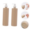 Mikinona 2pcs Refillable Shampoo Pump Dispensers Biodegradable Travel Bottles for