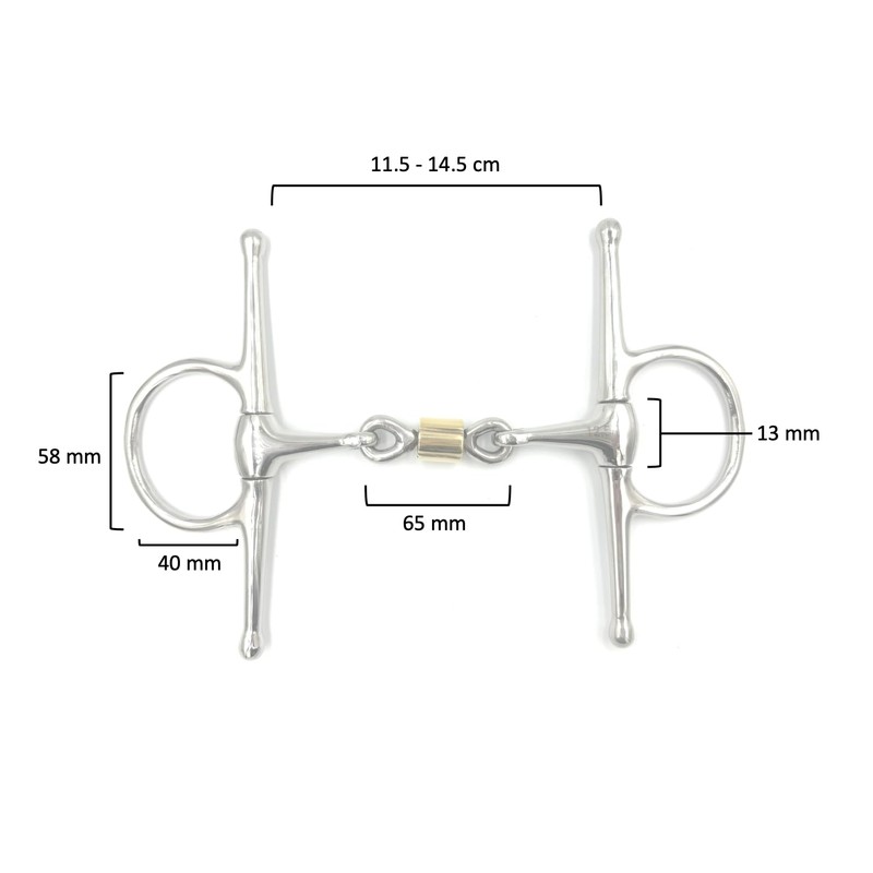 Equine Smile ES0076 Snaffle Bit Double Broken with Coated Copper