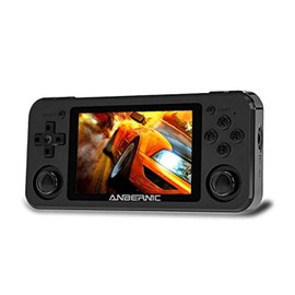 Dosnura RG351P Handheld Game Console, Retro Game Console Open Linux Tony System RK3326 Chip 64G TF Card 2500 Classic Games 3.5 Inch IPS Screen 3500mAh Battery (Black)