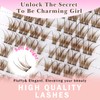 Brown Wimpern Extensions Set 80Pcs 10-14mm Mixed Künstliche Wimpern Cluster